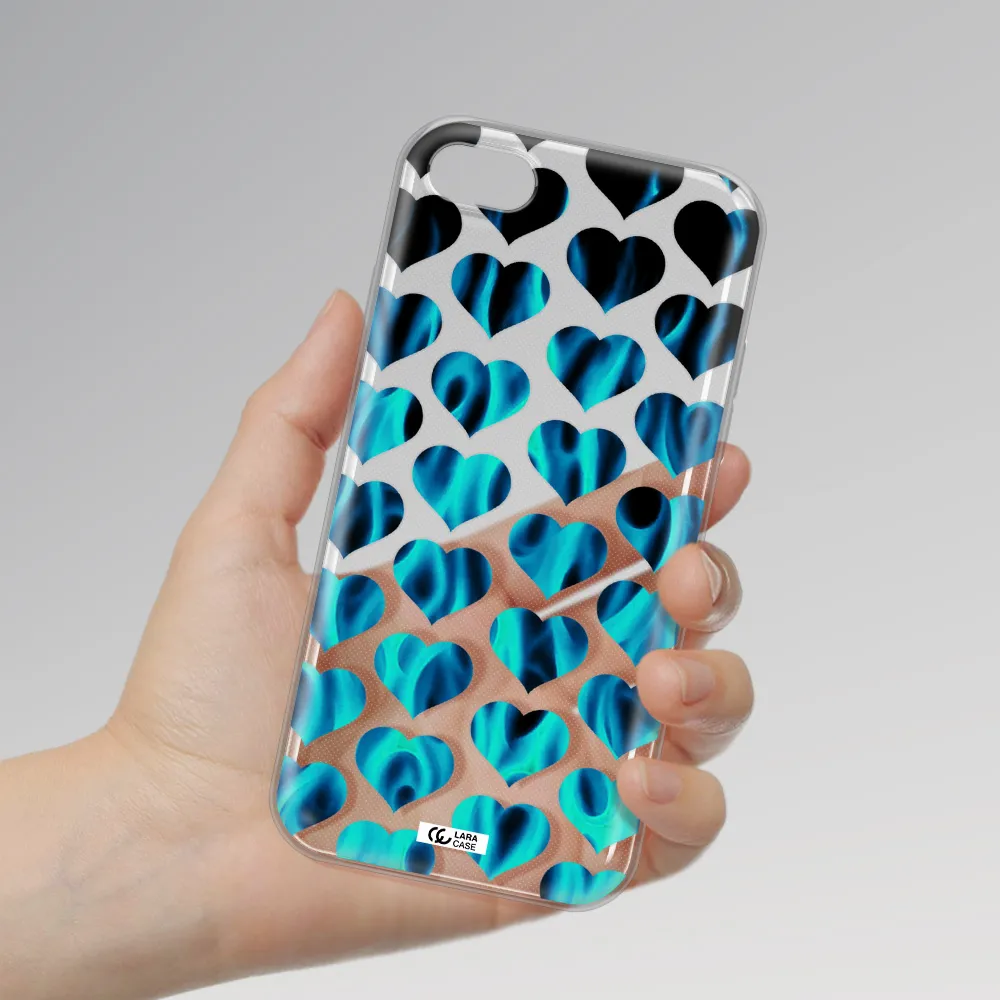 Heart Flame Apple iPhone 7 Clear TPU Case
