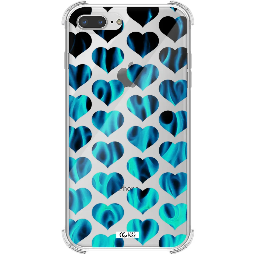 Heart Flame Apple iPhone 7 plus Clear PC Case