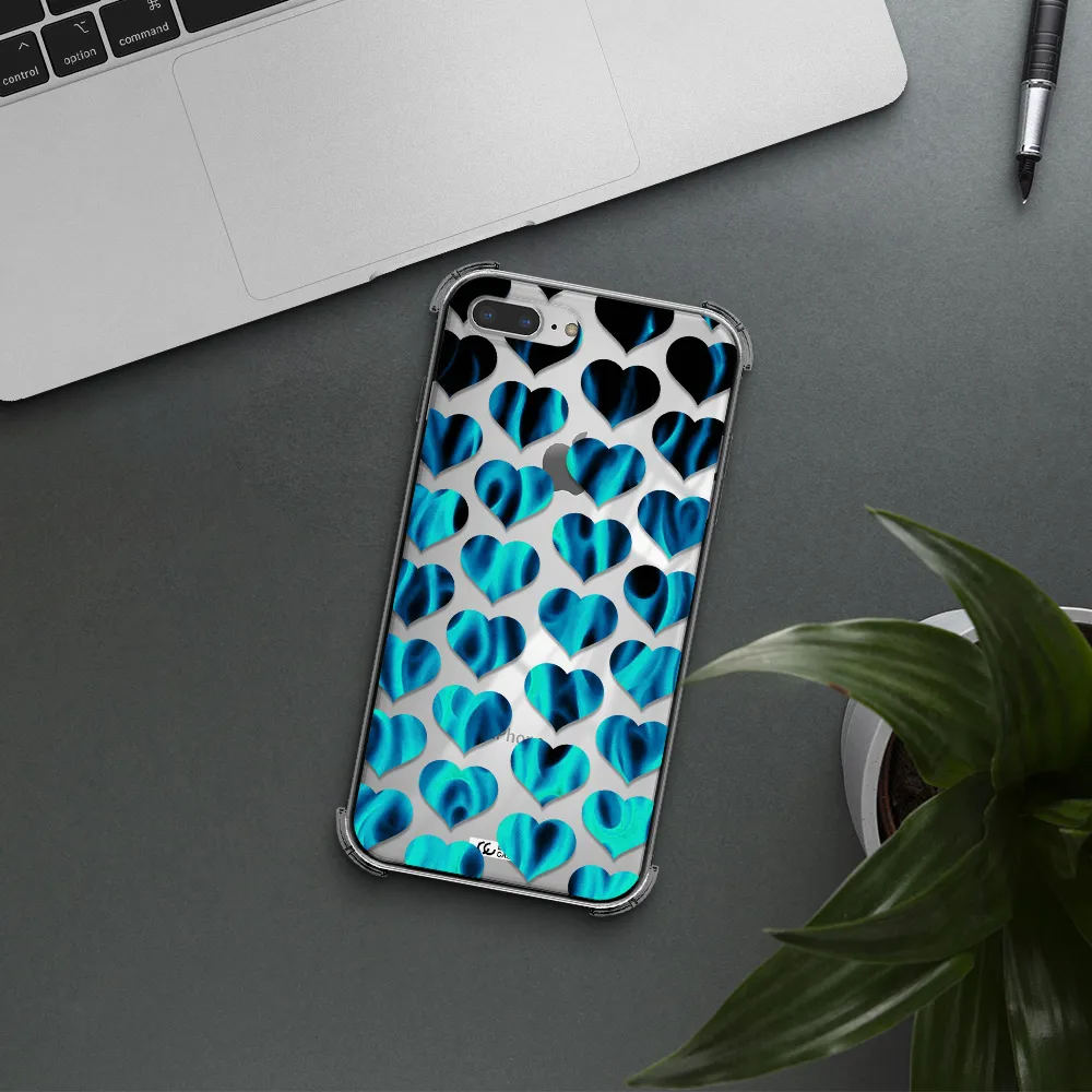 Heart Flame Apple iPhone 7 plus Clear PC Case