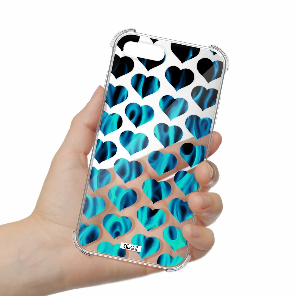 Heart Flame Apple iPhone 8 plus Clear PC Case