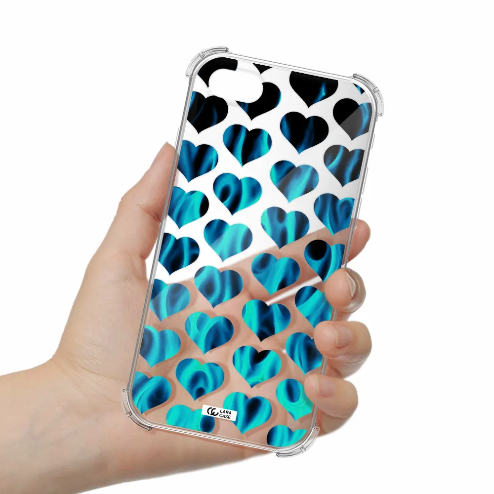 Heart Flame Apple iPhone se 2020 Clear PC Case