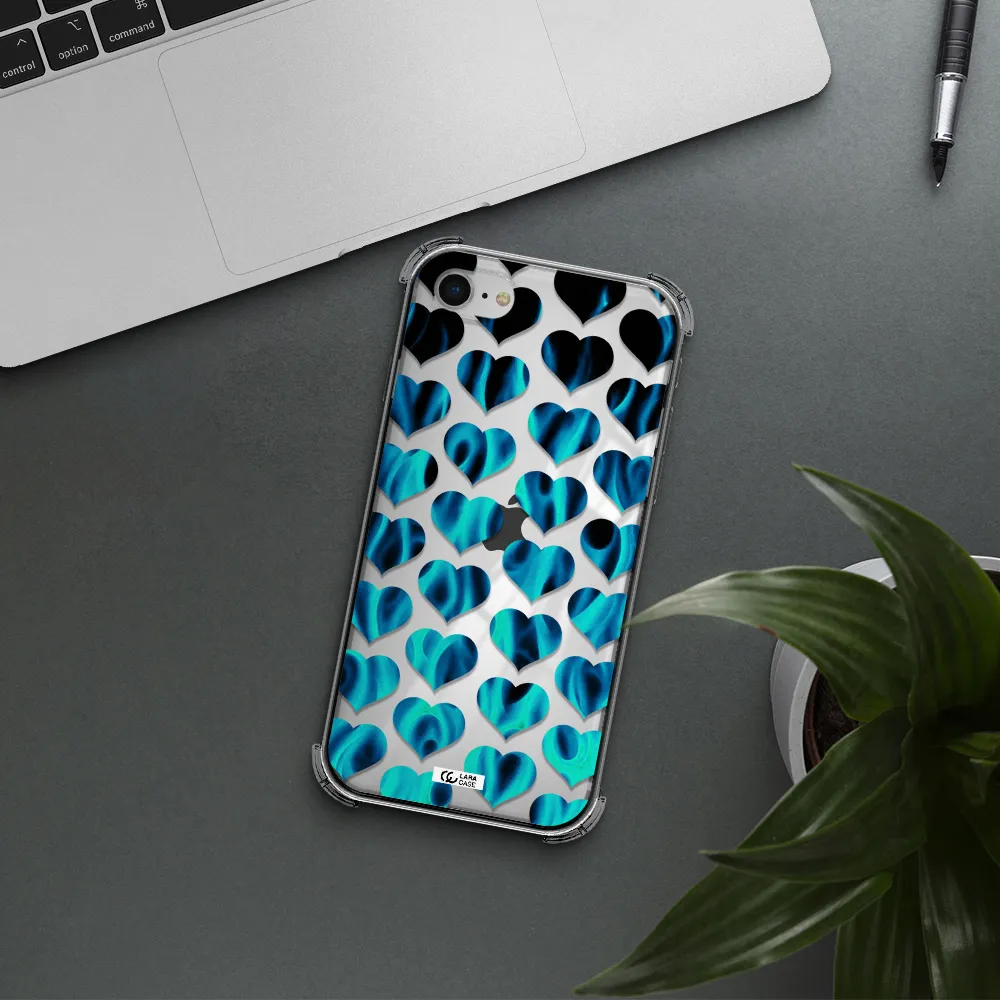 Heart Flame Apple iPhone se 2020 Clear PC Case