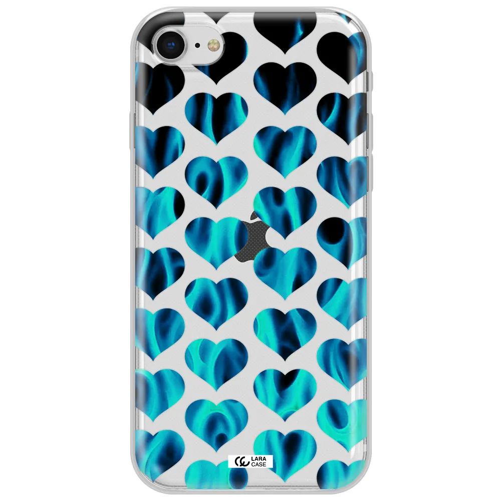 Heart Flame Apple Iphone Se 2020 Clear Tpu Case
