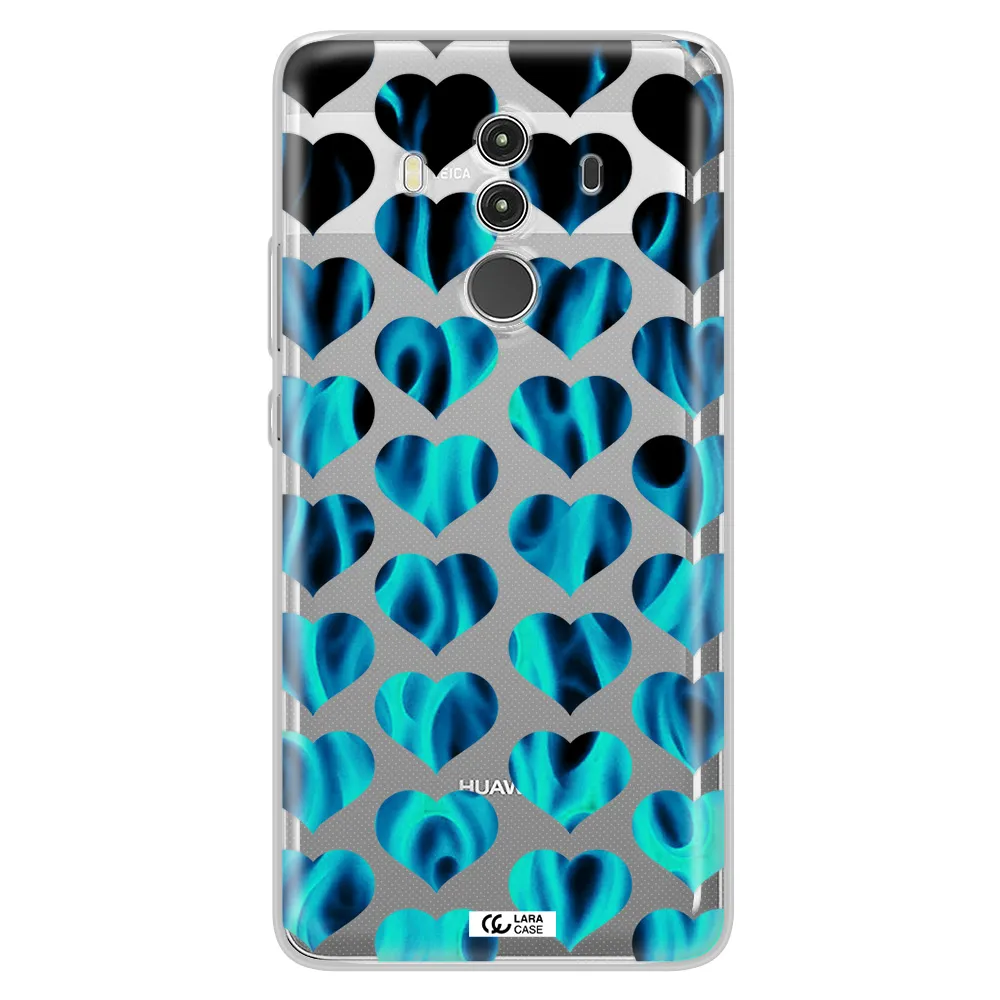 Heart Flame Huawei Mate 10 Clear TPU Case