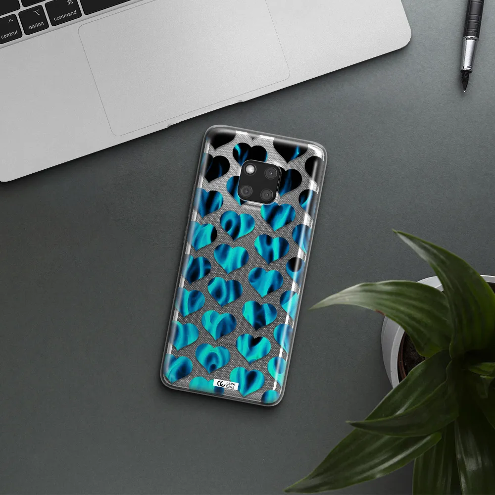 Heart Flame Huawei Mate 20 Pro Clear TPU Case