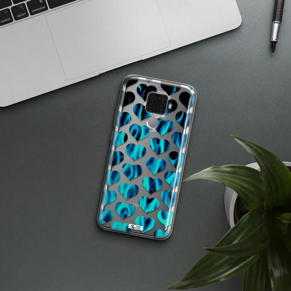 Heart Flame Huawei Mate 30 Lite Clear TPU Case