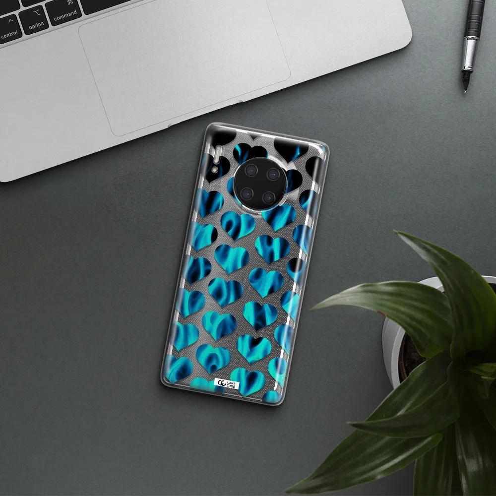 Heart Flame Huawei Mate 30 Pro Clear TPU Case