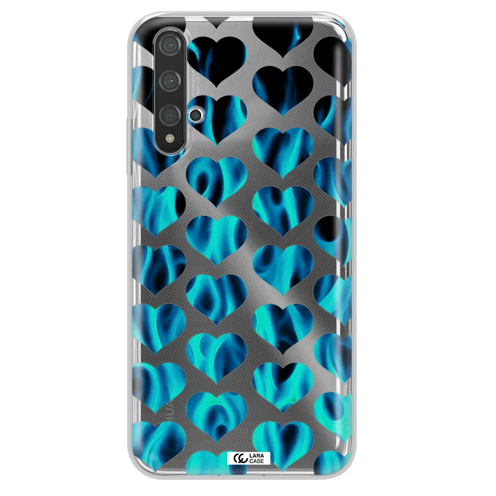 Heart Flame Huawei Nova 5t Clear TPU Case