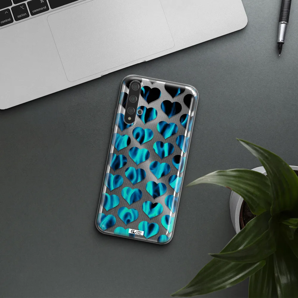 Heart Flame Huawei Nova 5t Clear TPU Case