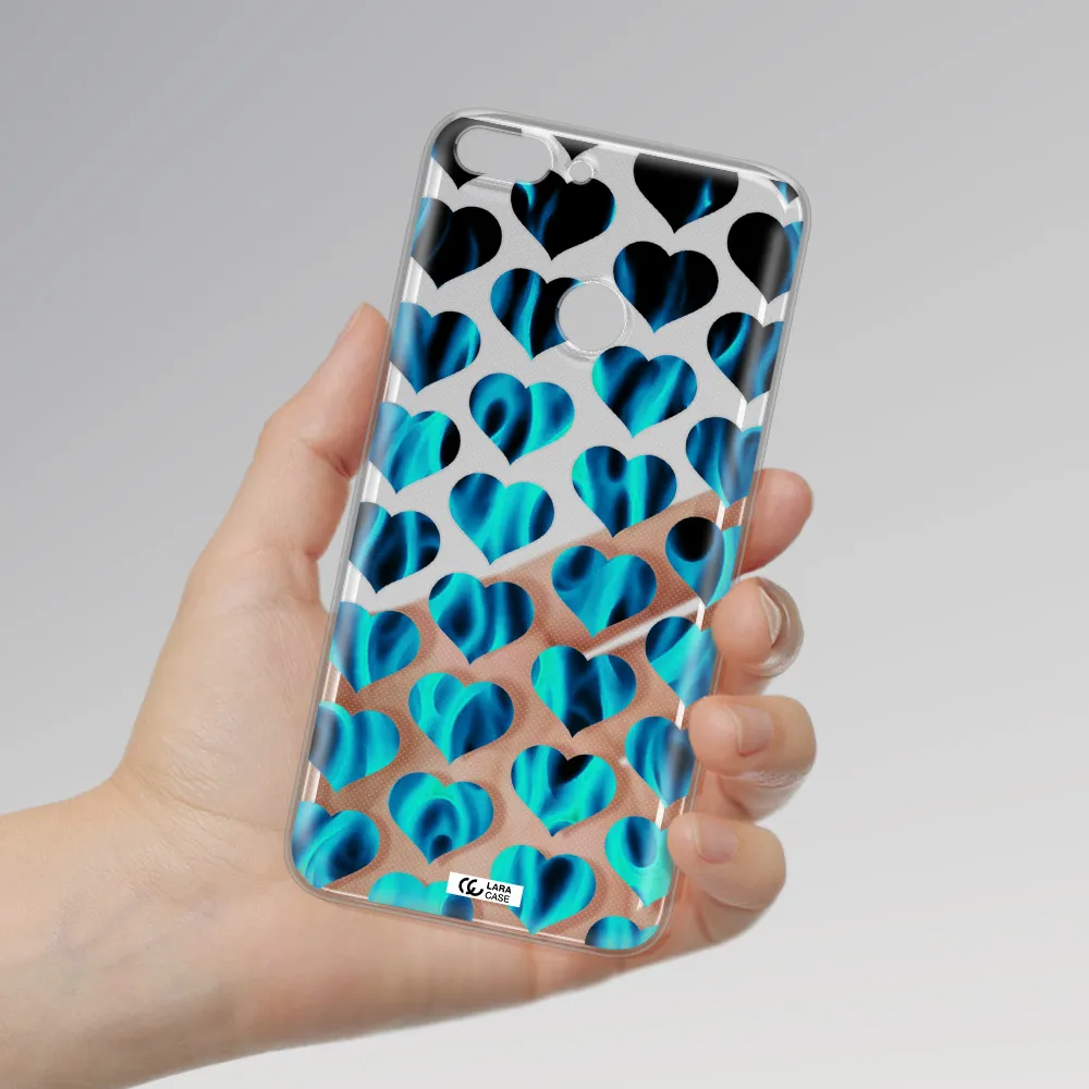 Heart Flame Huawei P Smart 2017 Clear TPU Case