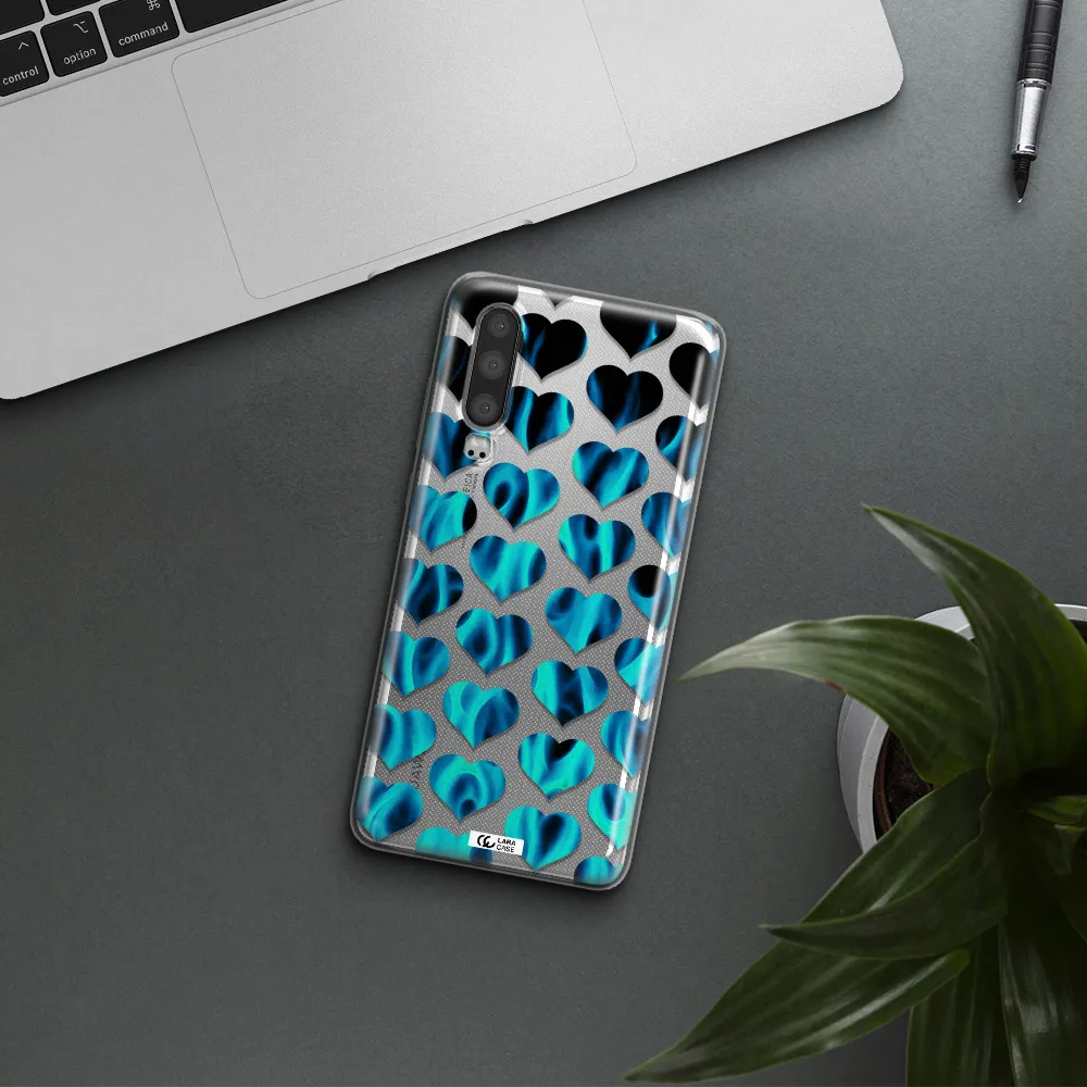 Heart Flame Huawei P30 Clear TPU Case