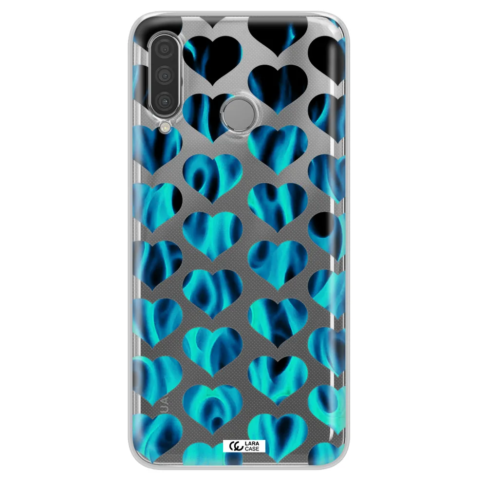 Heart Flame Huawei P30 Lite Clear TPU Case