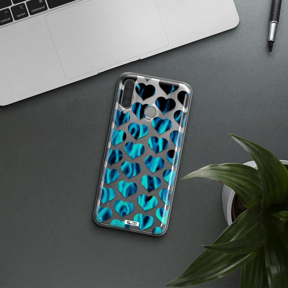 Heart Flame Huawei P30 Lite Clear TPU Case
