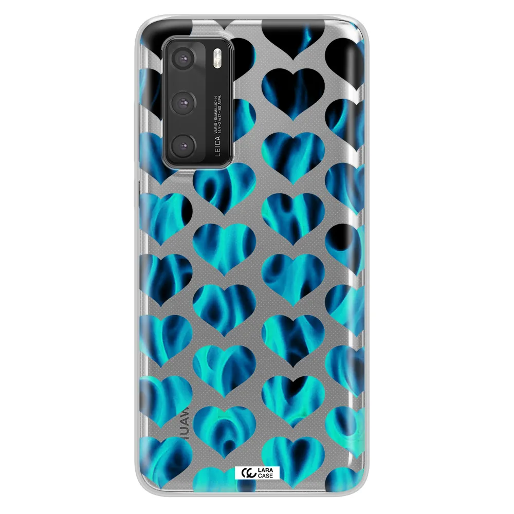 Heart Flame Huawei P40 Clear TPU Case