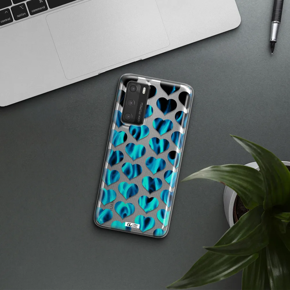 Heart Flame Huawei P40 Clear TPU Case