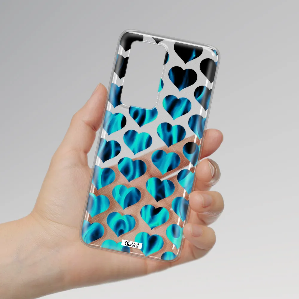 Heart Flame Huawei P40 Pro Clear TPU Case