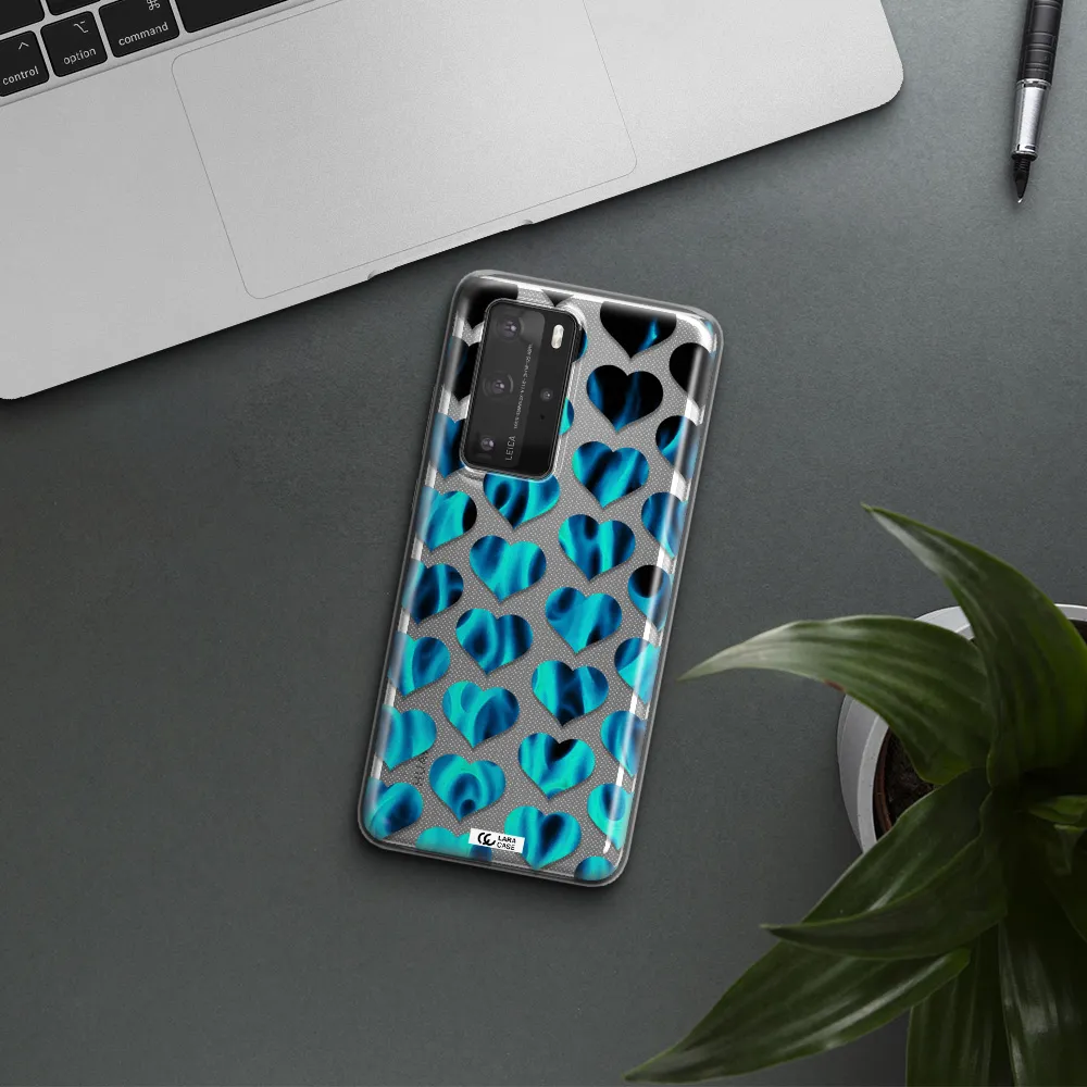 Heart Flame Huawei P40 Pro Clear TPU Case