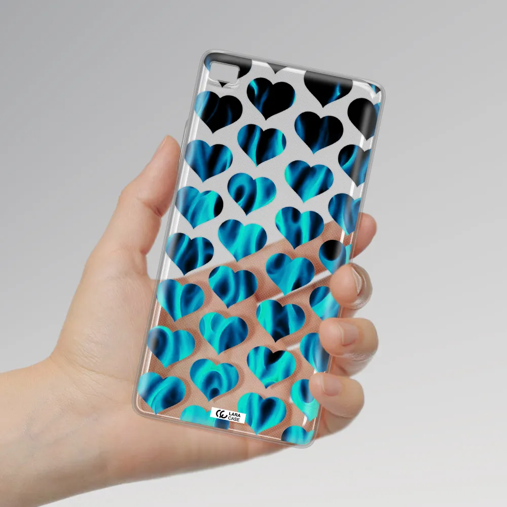 Heart Flame Huawei P8 Clear TPU Case