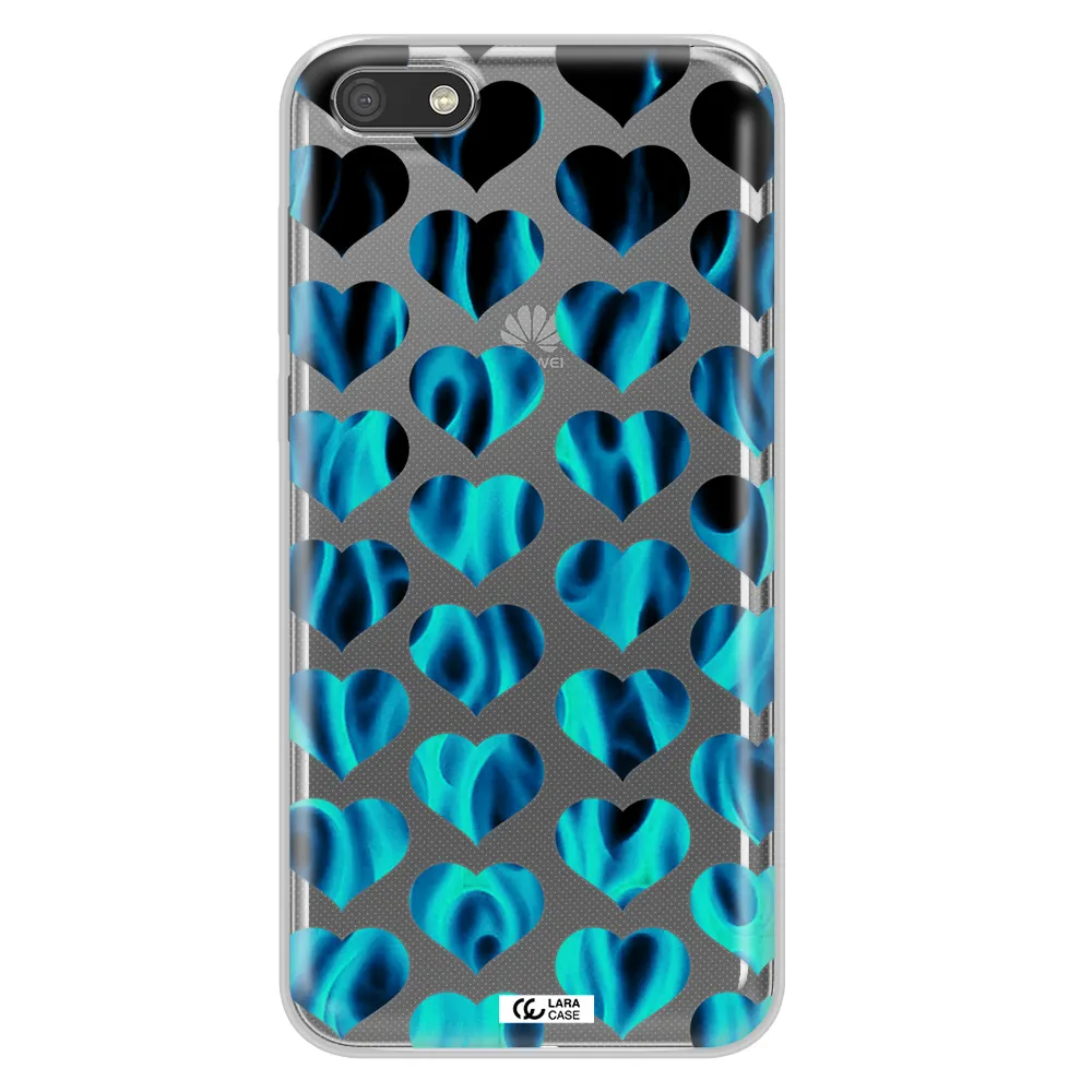 Heart Flame Huawei Y5 2018 Clear TPU Case
