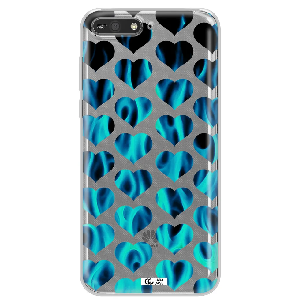 Heart Flame Huawei Y6 2018 Clear TPU Case