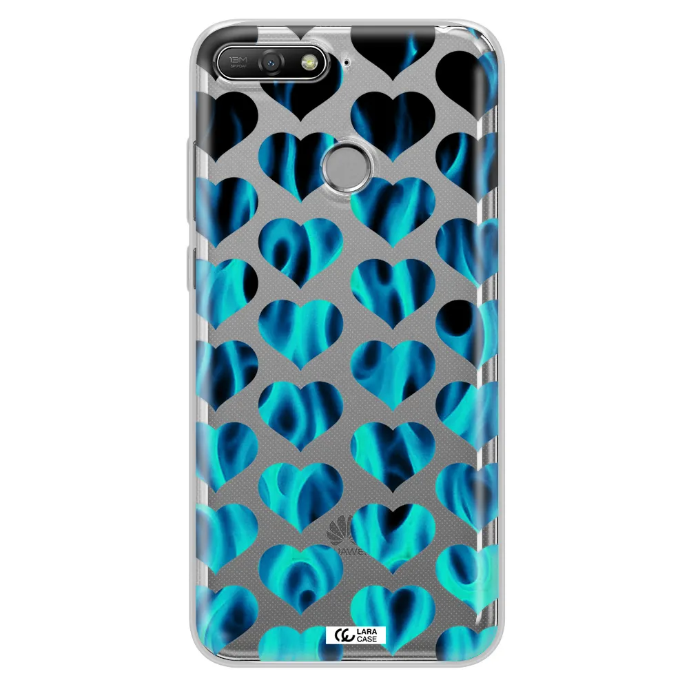 Heart Flame Huawei Y6 Prime 2018 Clear TPU Case