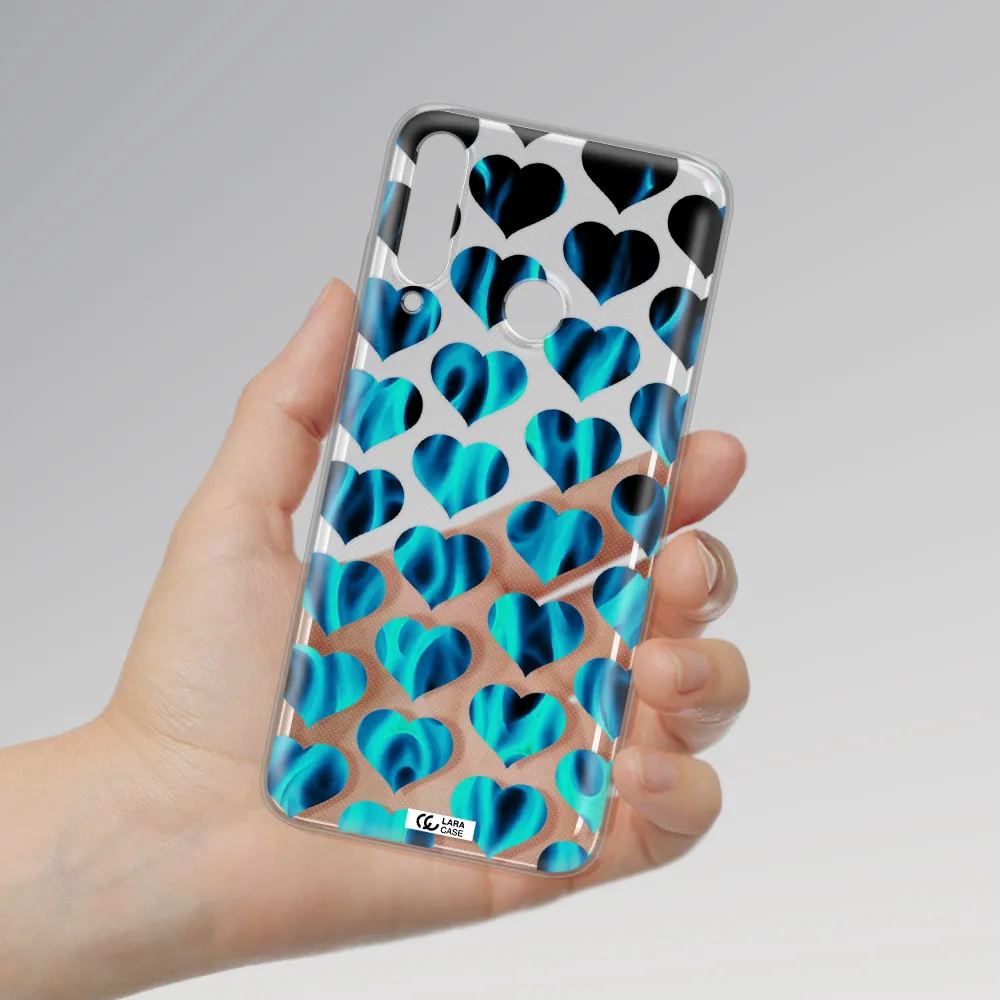 Heart Flame Huawei Y6P Clear TPU Case