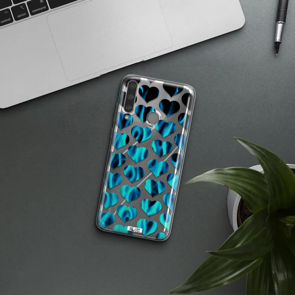 Heart Flame Huawei Y6P Clear TPU Case
