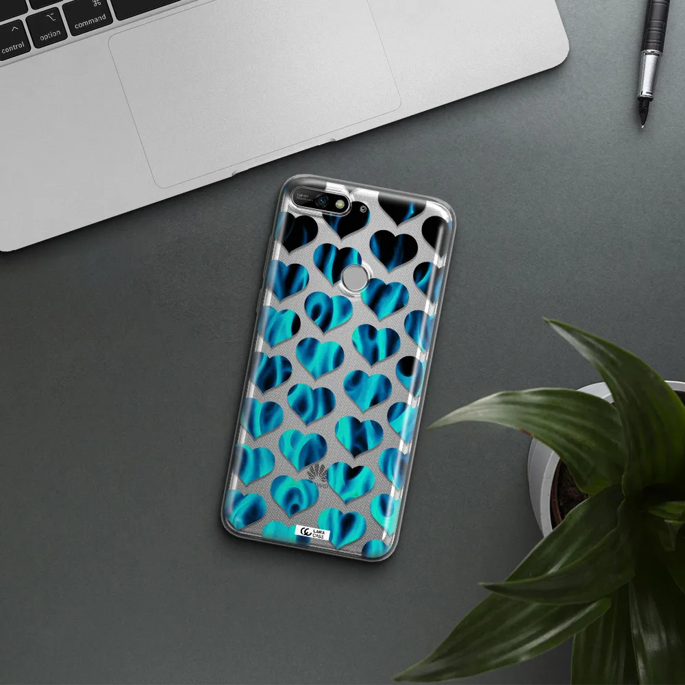 Heart Flame Huawei Y7 2018 Clear TPU Case