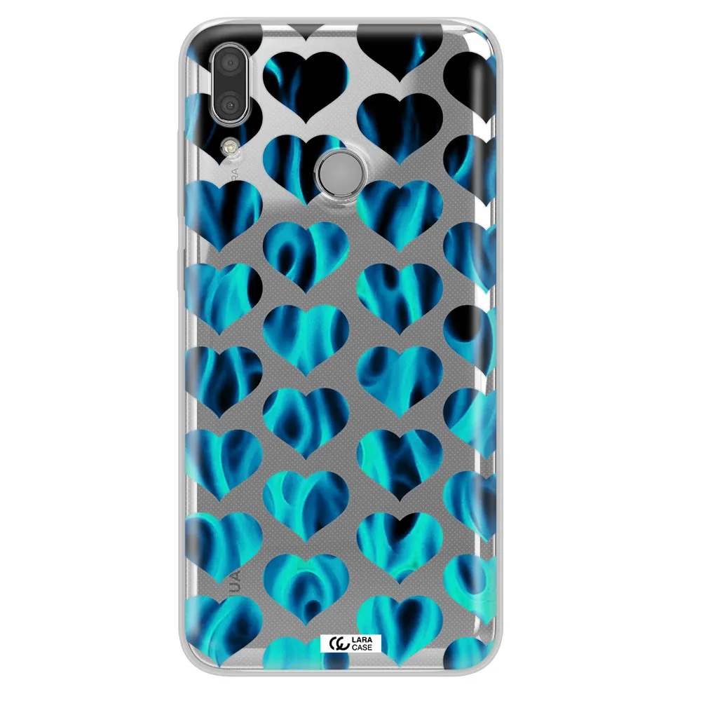 Heart Flame Huawei Y7 2019 Clear TPU Case