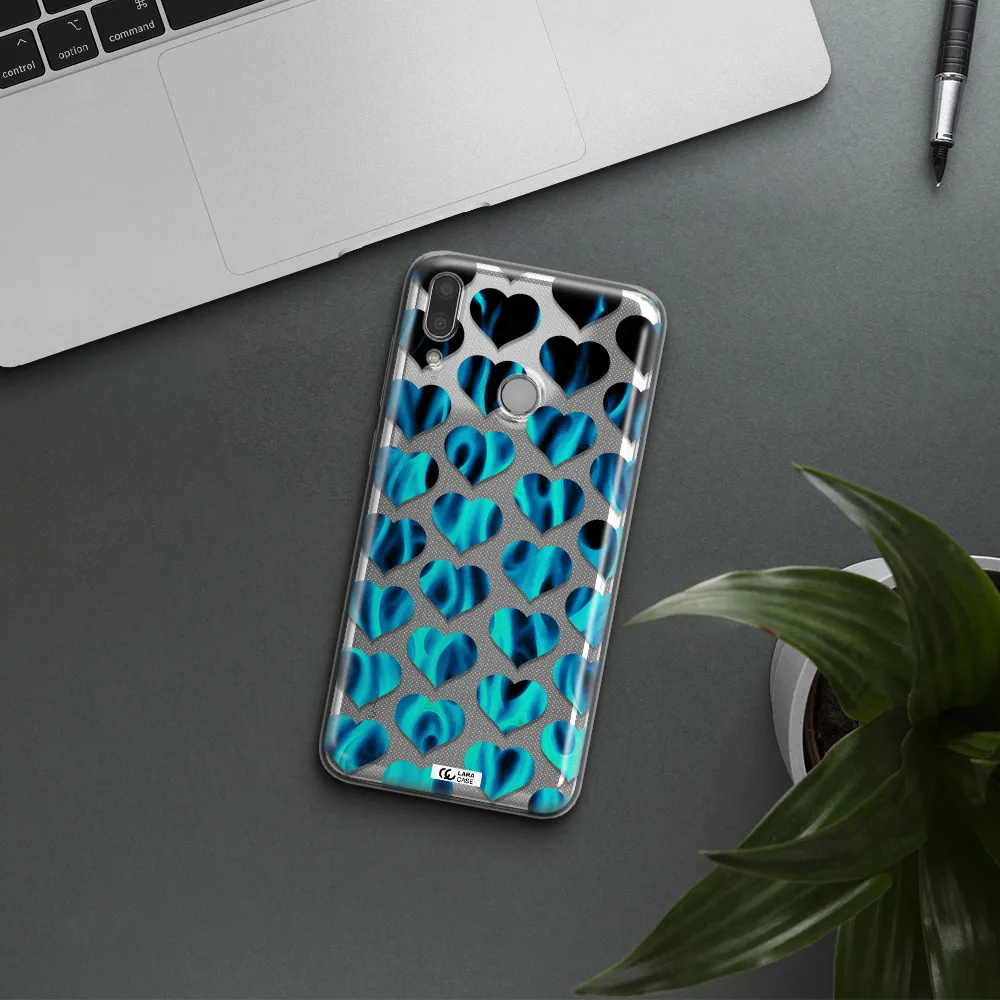 Heart Flame Huawei Y7 2019 Clear TPU Case