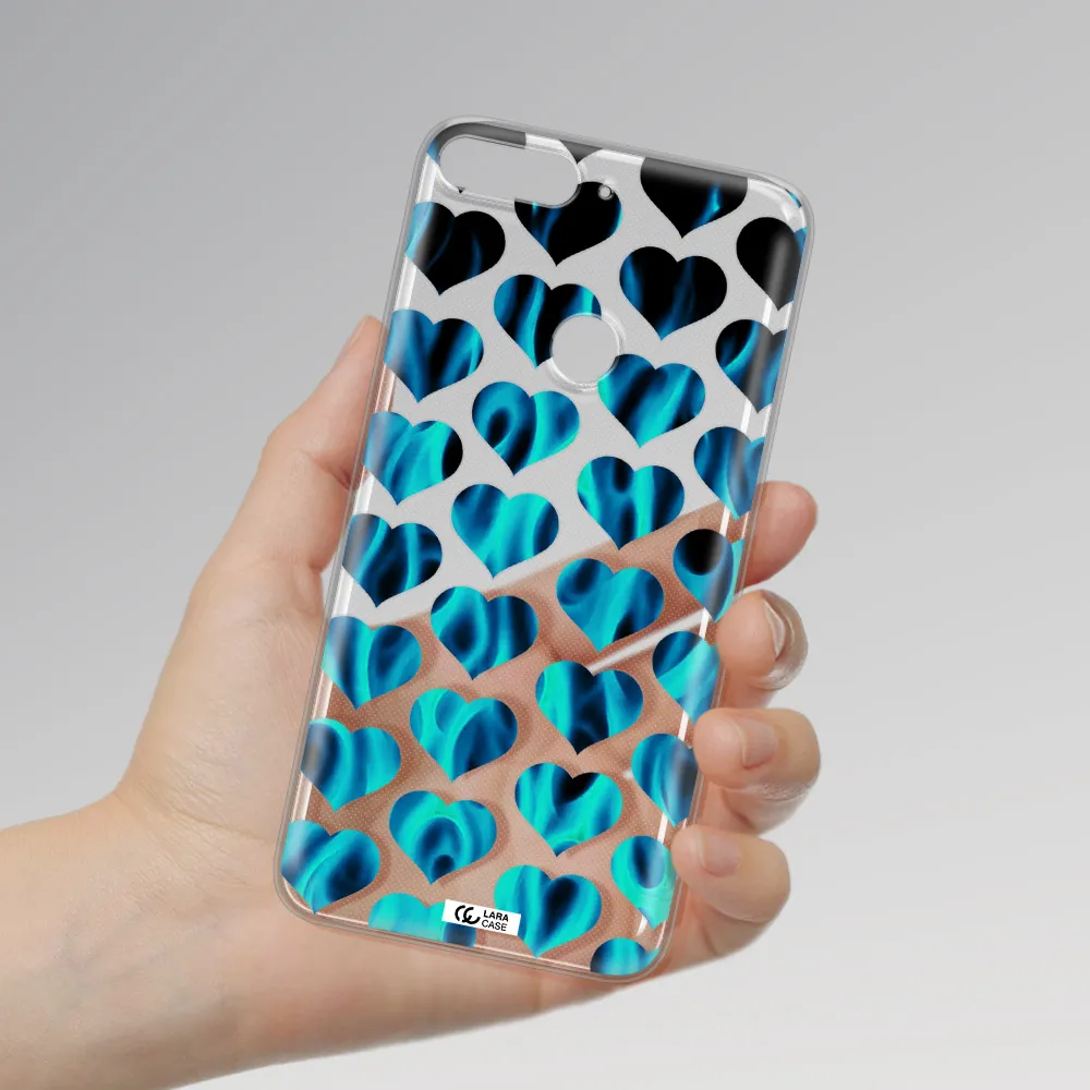 Heart Flame Huawei Y7 Prime 2018 Clear TPU Case