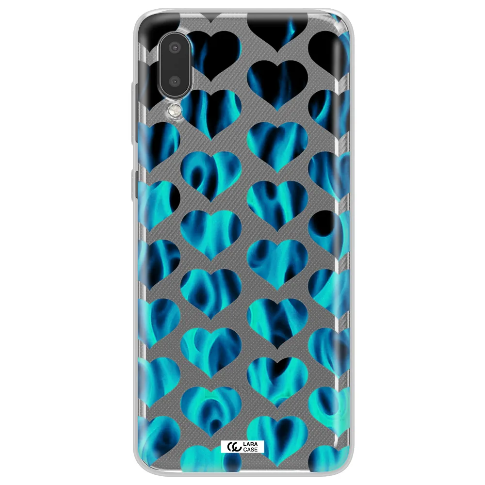 Heart Flame Samsung A02 Clear TPU Case