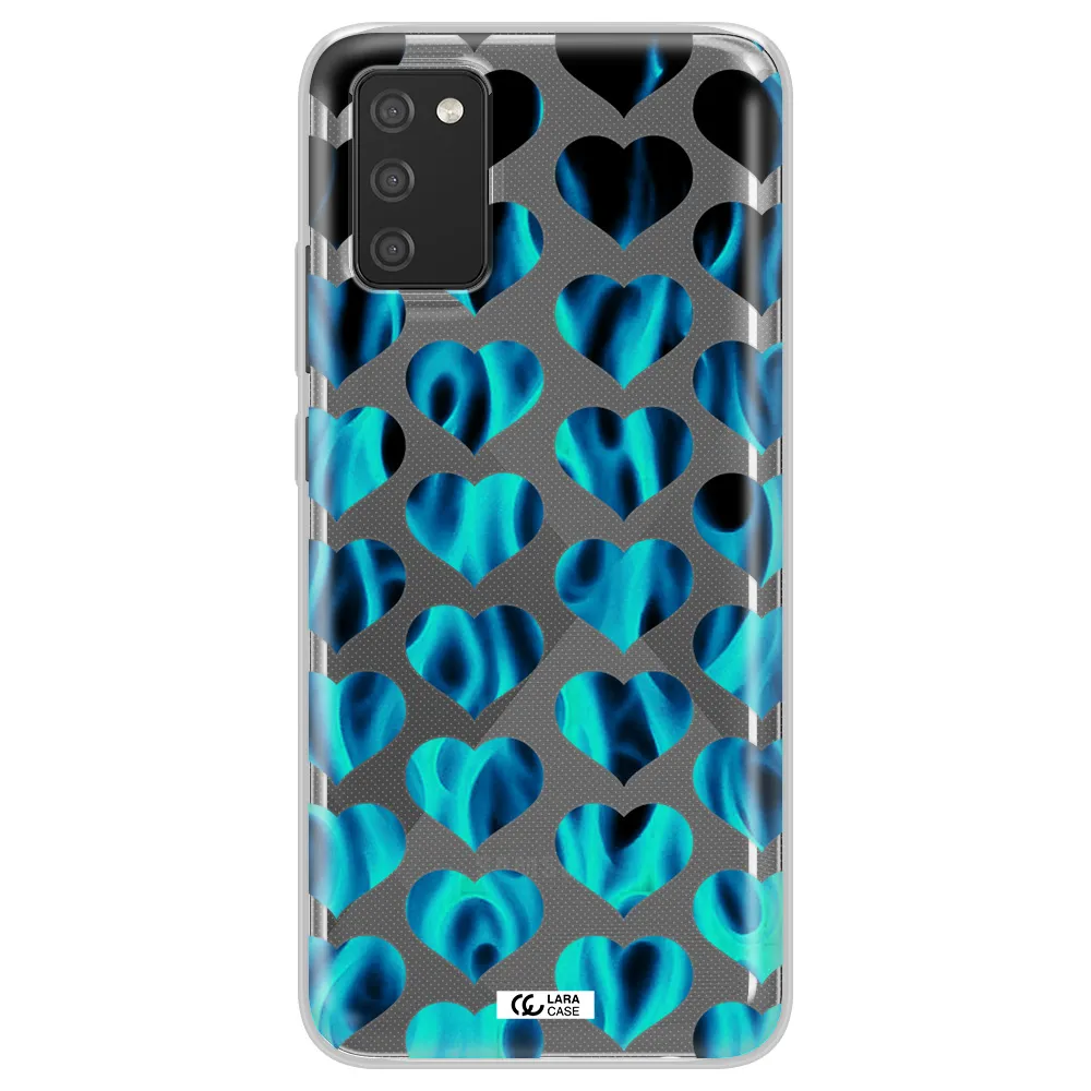 Heart Flame Samsung A02S Clear TPU Case