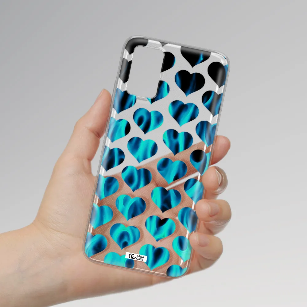 Heart Flame Samsung A02S Clear TPU Case