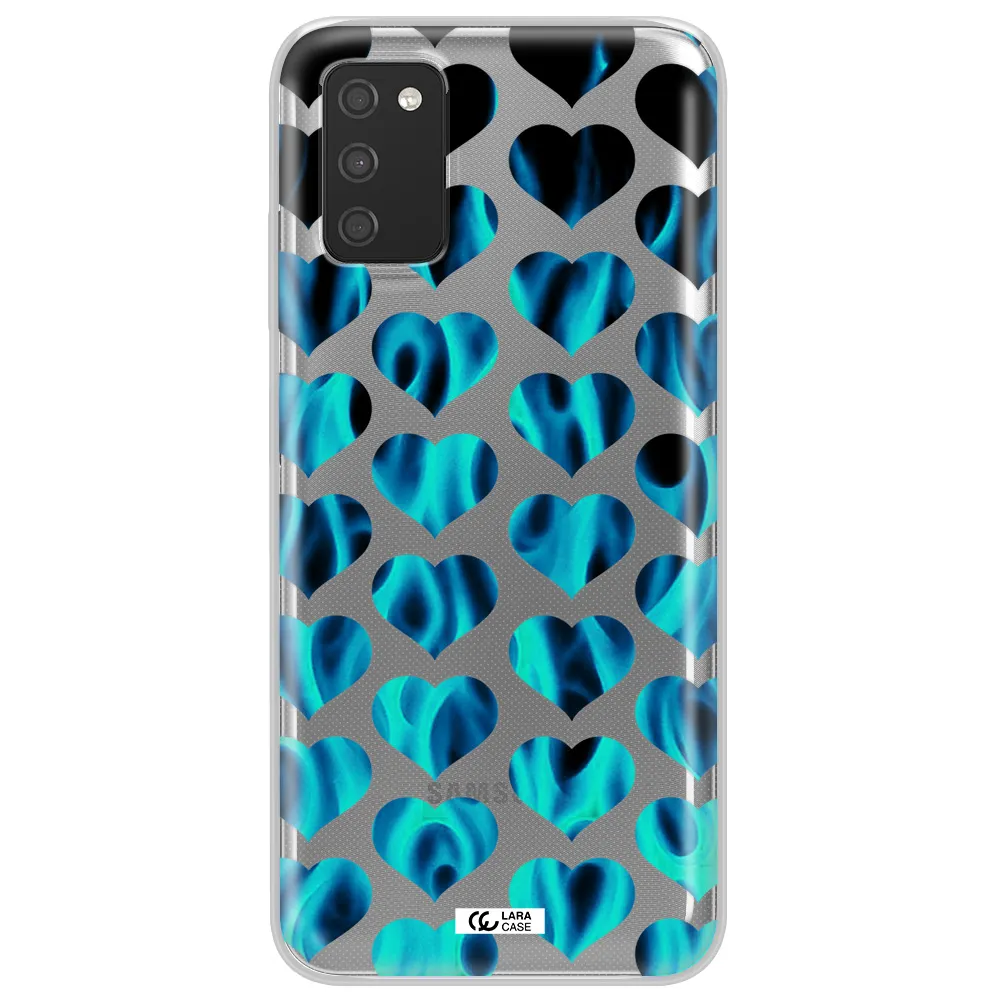 Heart Flame Samsung A03S Clear TPU Case