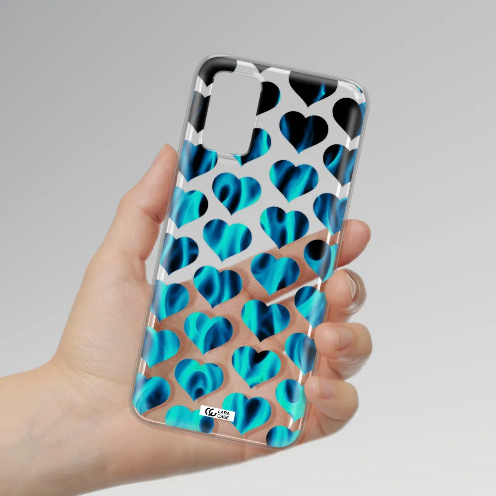 Heart Flame Samsung A03S Clear TPU Case