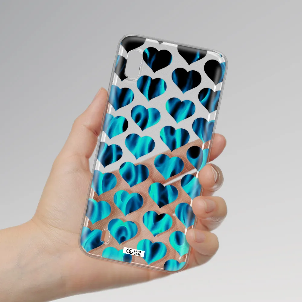 Heart Flame Samsung A10 Clear TPU Case