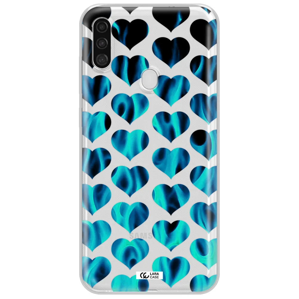 Heart Flame Samsung A11 Clear TPU Case
