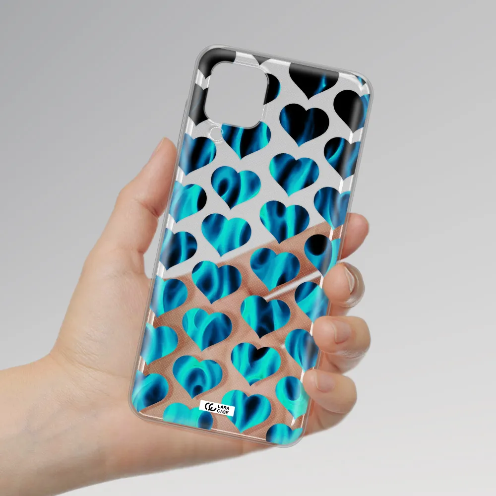Heart Flame Samsung A12 4g Clear TPU Case