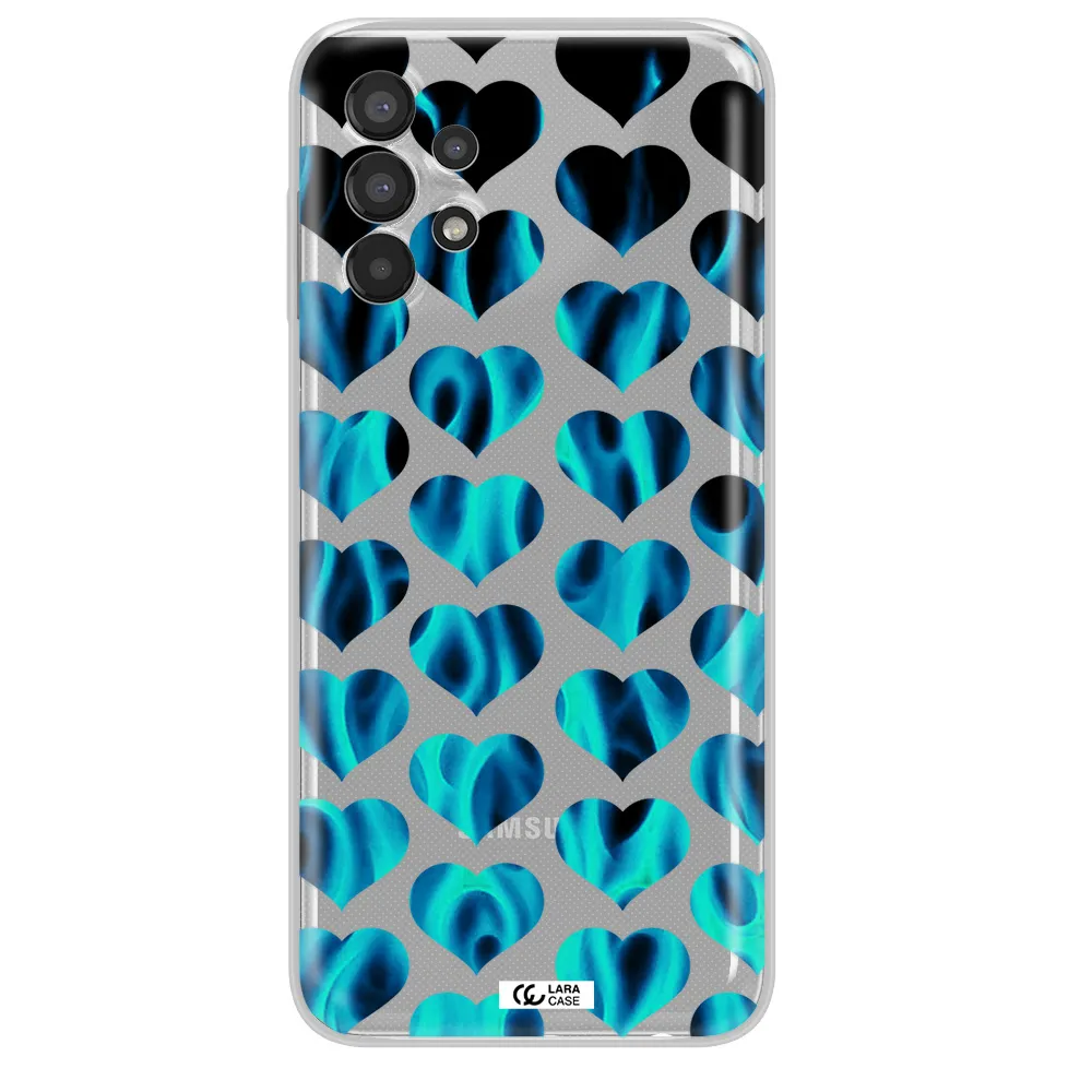 Heart Flame Samsung A13 Clear TPU Case