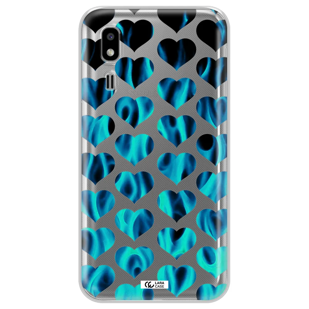 Heart Flame Samsung A2 Core Clear TPU Case