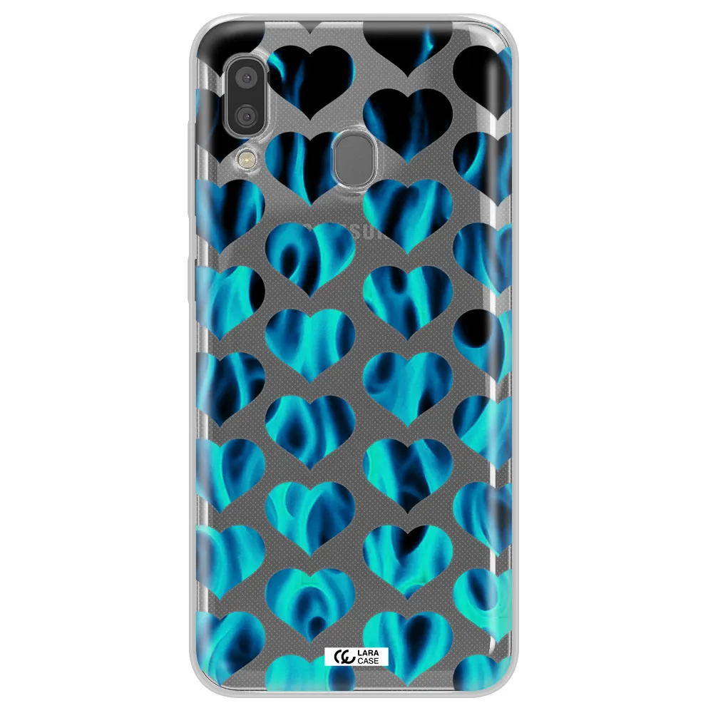 Heart Flame Samsung A20 Clear TPU Case
