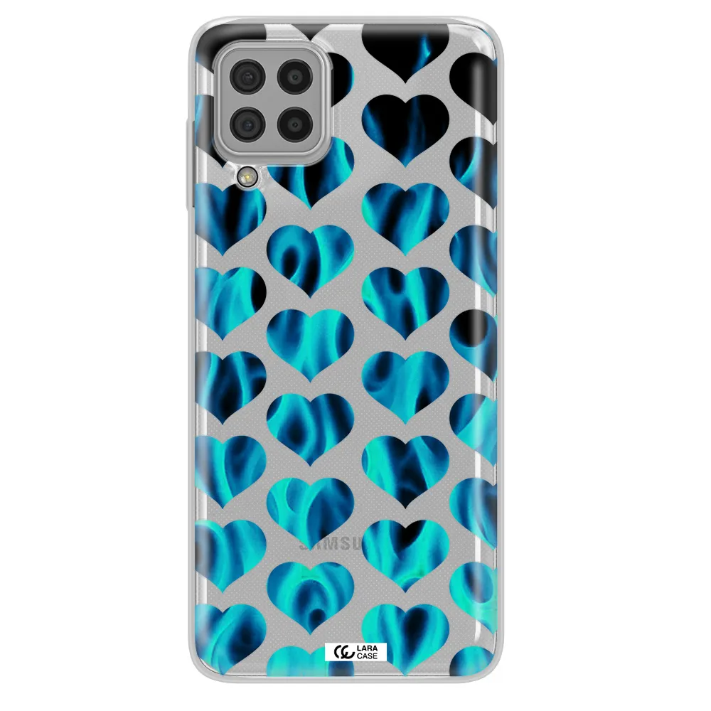Heart Flame Samsung A22 4g Clear TPU Case