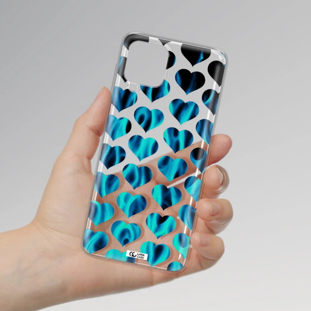 Heart Flame Samsung A22 4g Clear TPU Case