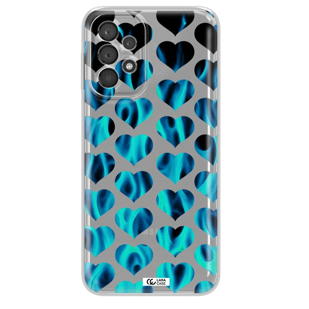 Heart Flame Samsung A23 5G Clear Tpu Case