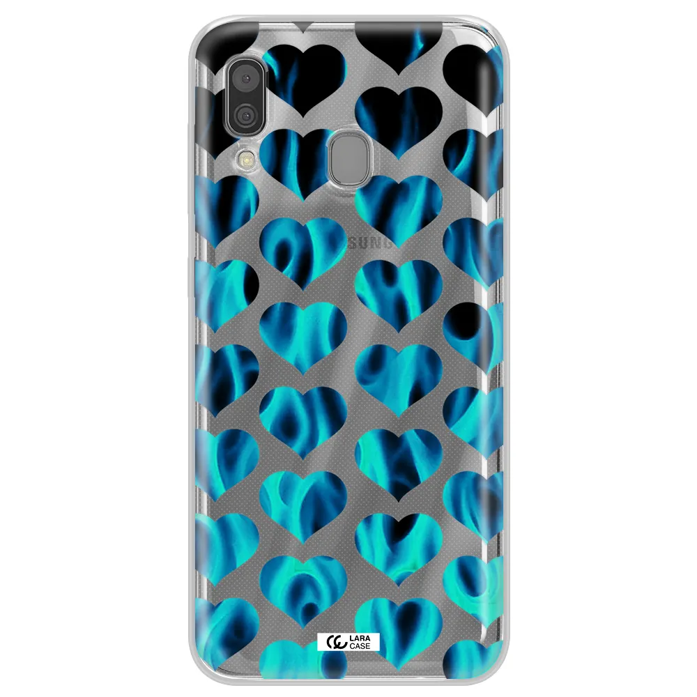 Heart Flame Samsung A30 Clear TPU Case