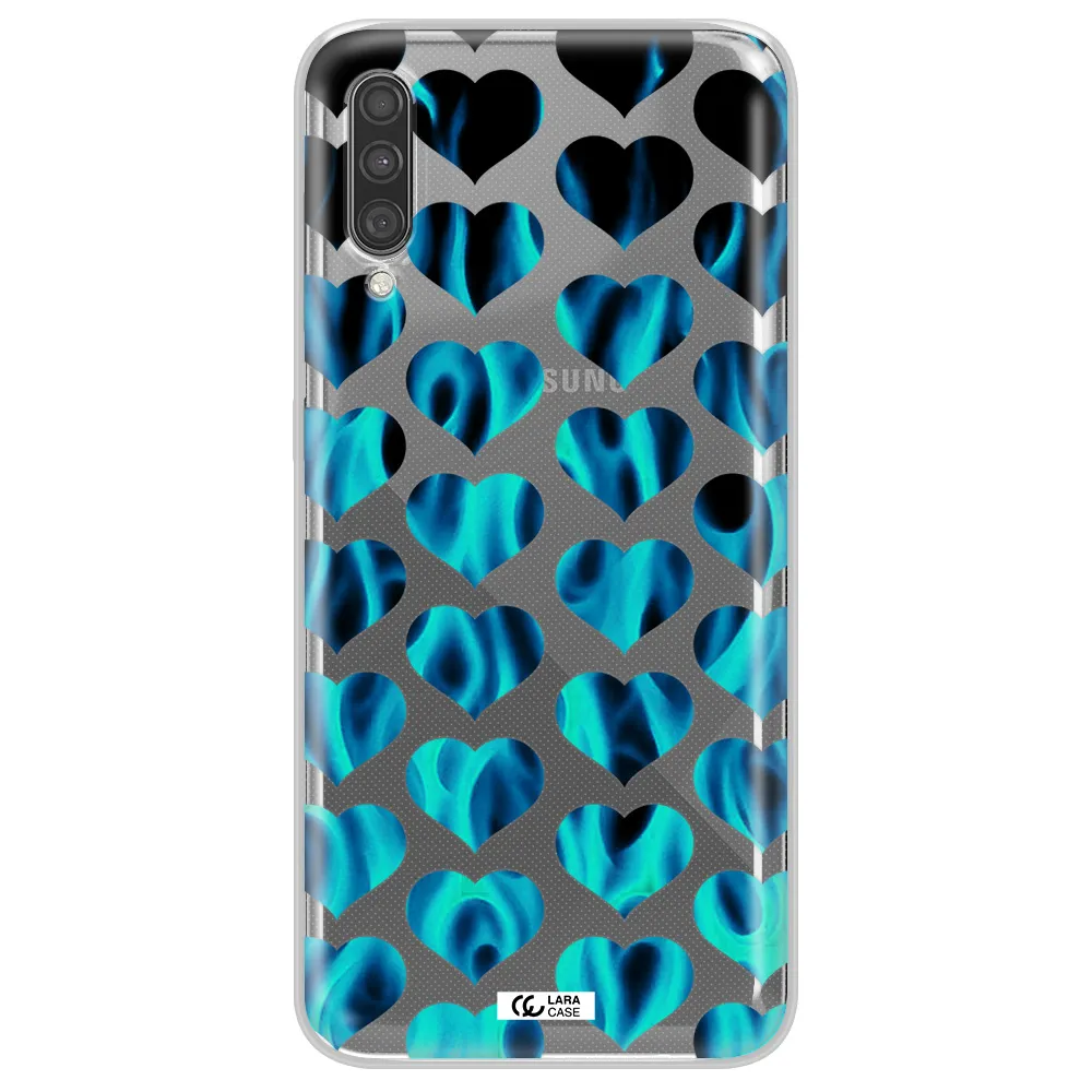 Heart Flame Samsung A30S Clear TPU Case