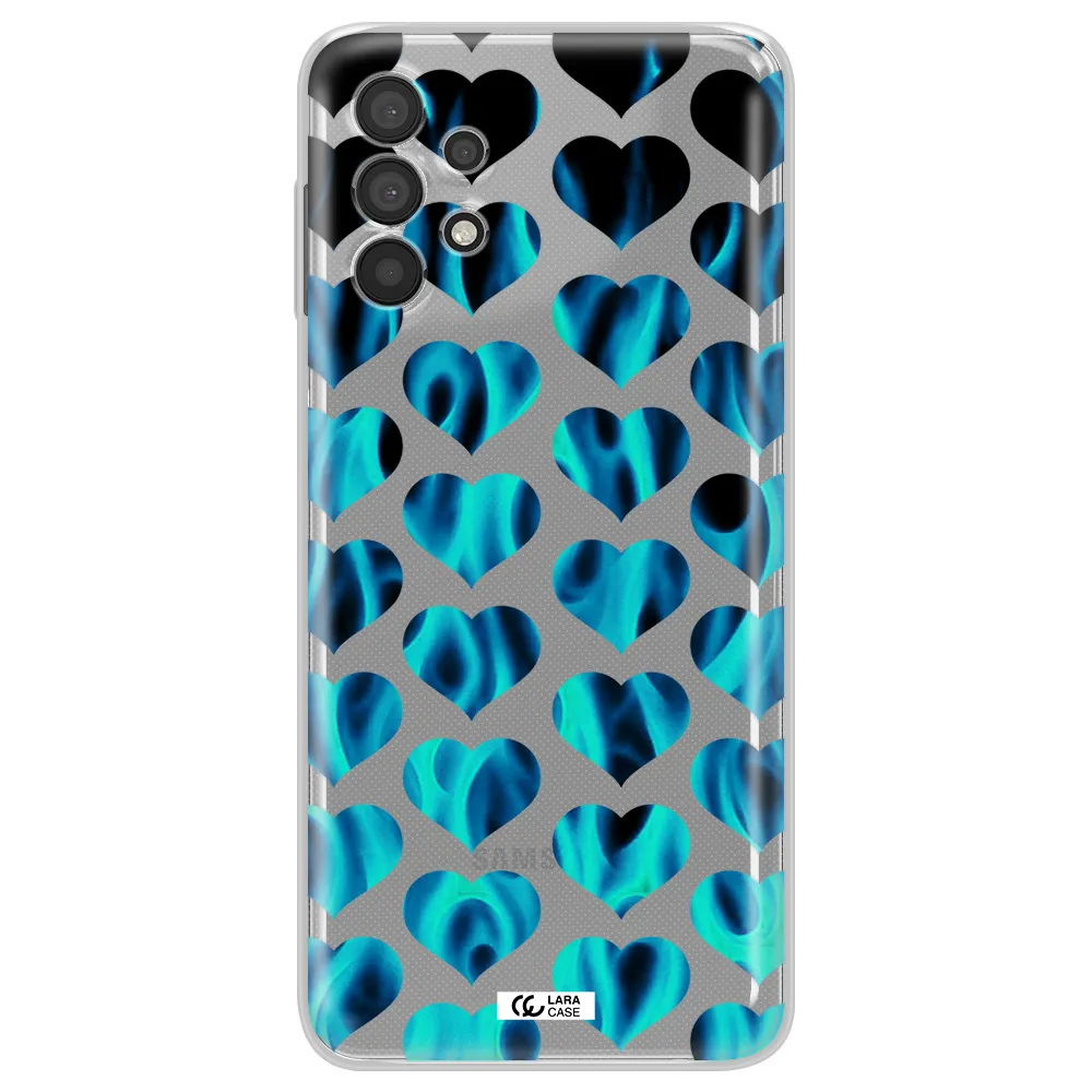 Heart Flame Samsung A32 4G Clear Tpu Case