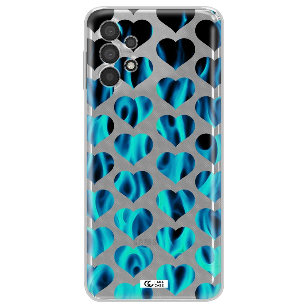Heart Flame Samsung A32 Clear TPU Case