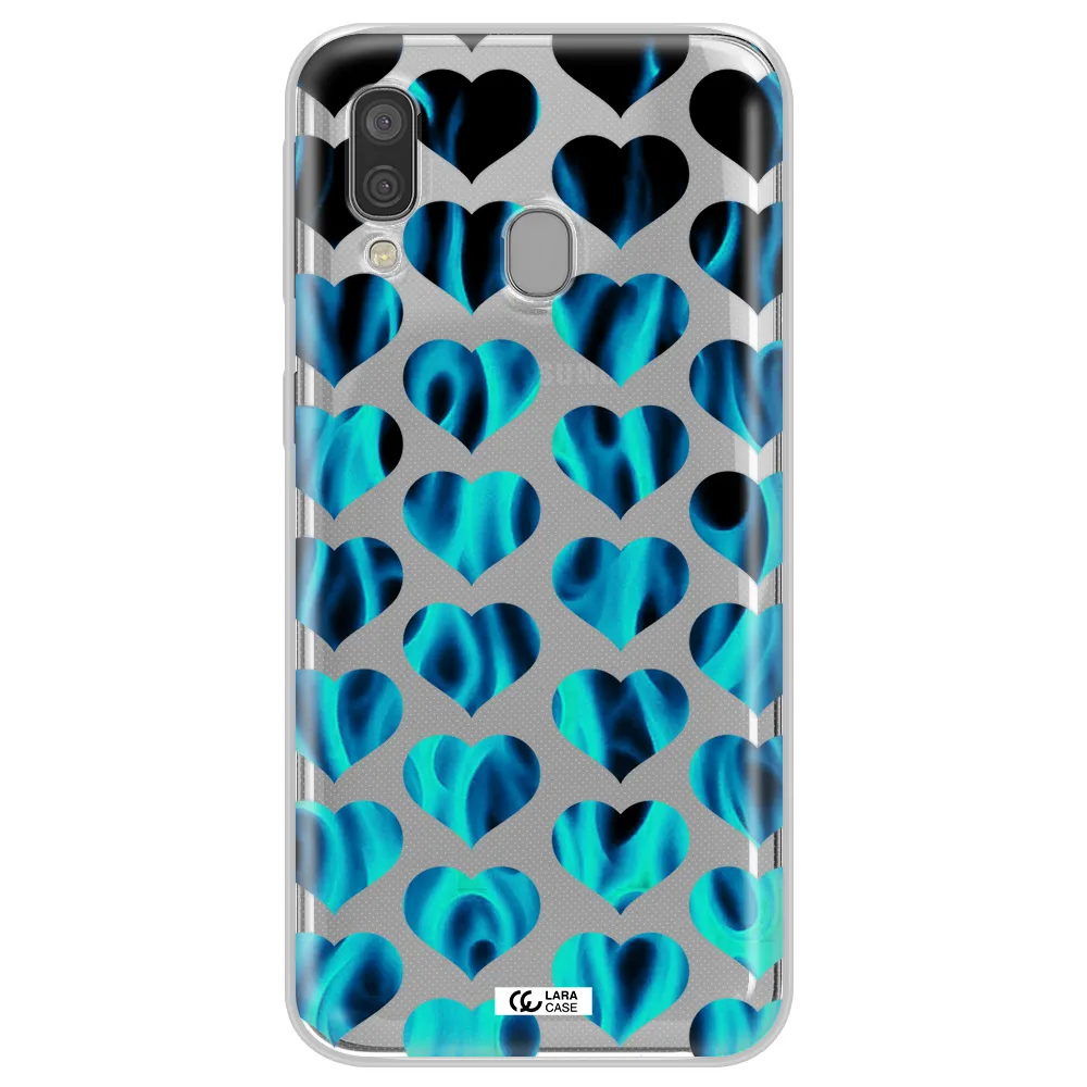 Heart Flame Samsung A40 Clear TPU Case